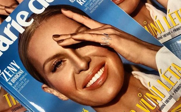 Simona Krainová na obálce Marie Claire. I se svým revolučním beauty drinkem